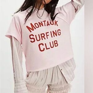 Free People Pink Graphic Sweatshirt